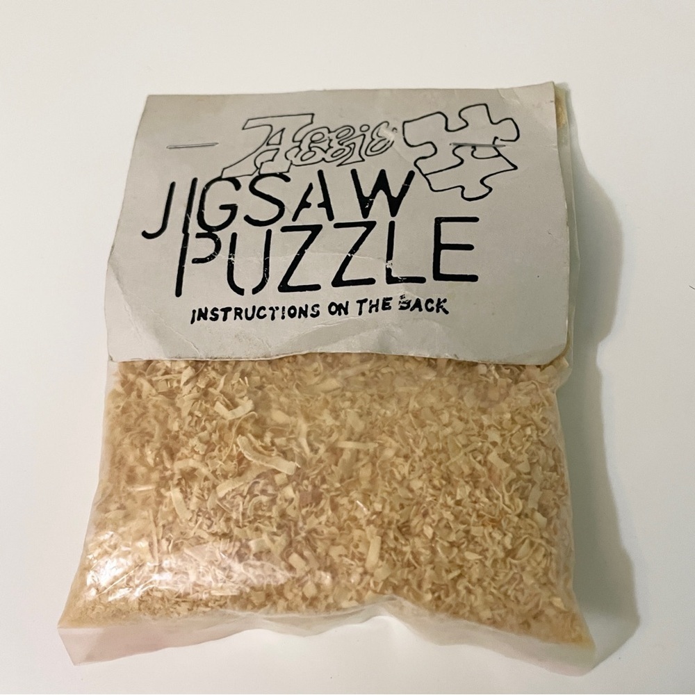 Vintage Aggie’s Jigsaw Puzzle Gag Gift Sawdust Impossible Puzzle